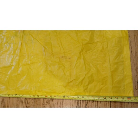 Disney Mickey Mouse Yellow Rain Coat Plastic Snap Buttons Lightweight Vintage - Picture 8 of 9